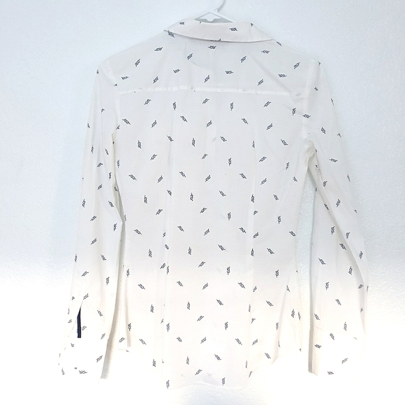 Zara Basic white nautical cord botton down Shirt size S - Picture 2 of 5